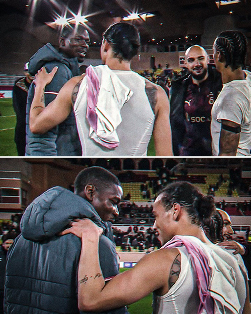 欧冠重逢！博格<a href=/zuqiuxg/barcelona/ target=_blank class=infotextkey>巴萨</a>内场边寒暄，曼市德比旧将再聚首