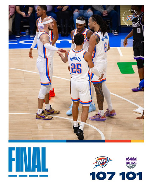 10月29日 NBA常规赛 国王vs雷霆 全场录像及集锦